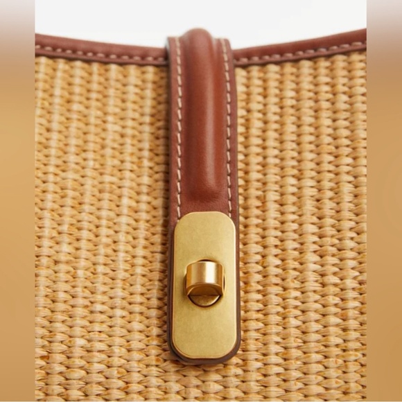 Mango Raffia-Effect Bucket Purse IDAURA NWT - Picture 2 of 12